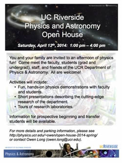 Demos, talks highlight physics/astro open house